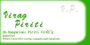 virag piriti business card